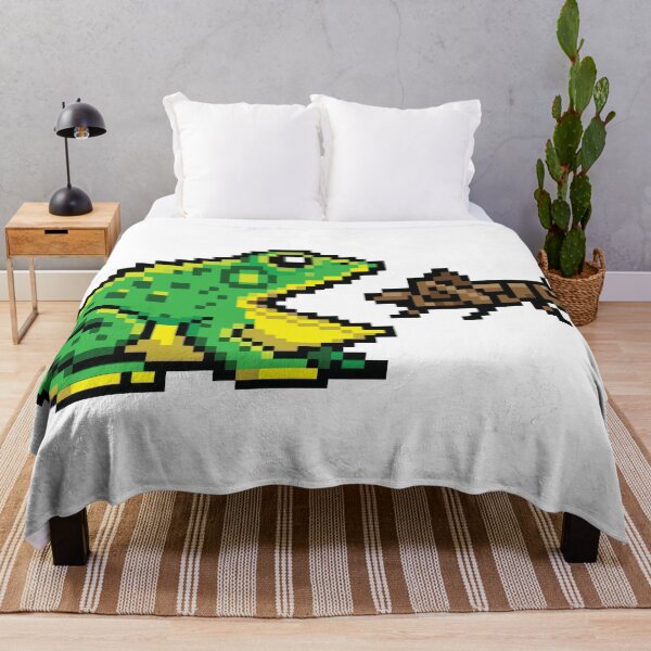 Item preview, Retro Arcade Style Pacman Frog Eating Cricket designed and sold by Petzzz.