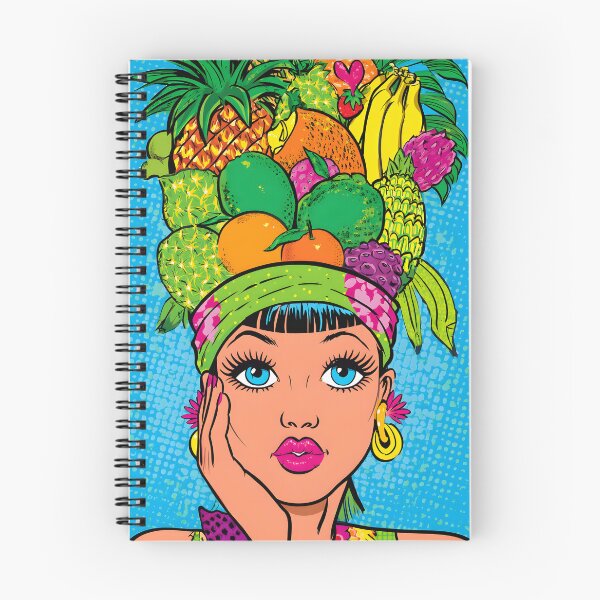 Item preview, Vibrant Woman with Fruit Headdress in Pop Art Style designed and sold by Artessie.