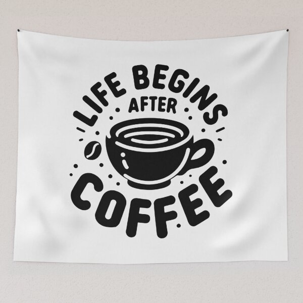 Item preview, Life Begins After Coffee Typography Design | Coffee Lover Quote designed and sold by Lulunza.