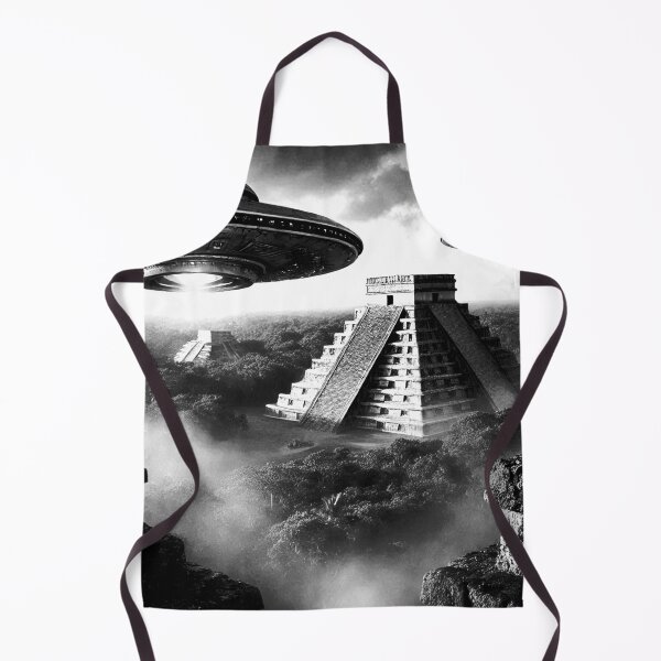 Item preview, “Ancient Pyramid UFO Encounter – Surreal Cosmic Art” designed and sold by Dogandesighn.