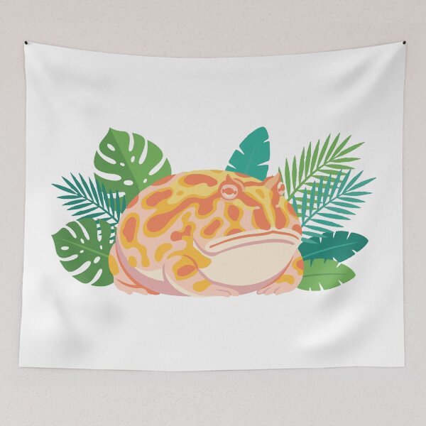 Item preview, Albino Pacman Frog Grumpy Strawberry Chonk designed and sold by Petzzz.