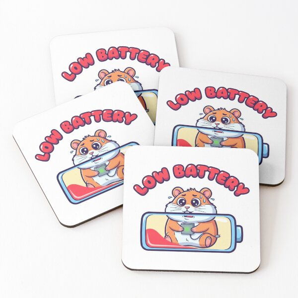 Item preview, Low Battery Hamster iPhone Case – Cute Funny Cartoon Meme Art designed and sold by Imaginarium of Chaos falcon88 .