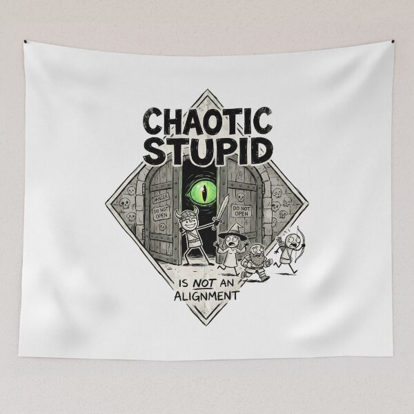 Item preview, Chaotic Stupid Is Not An Alignment Green Eye Design designed and sold by Fenay Designs.