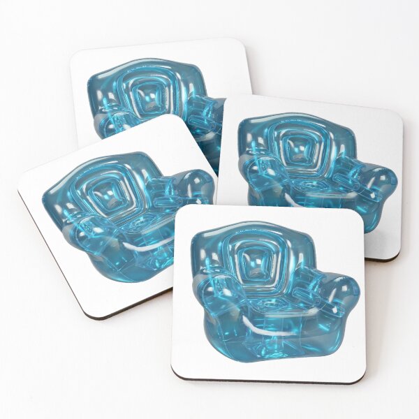 Item preview, Frutiger Aero Glossy 3D Inflatable Chair Y2K Aesthetic designed and sold by NostalgiaOS.