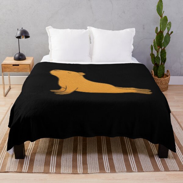 Item preview, Capybara Chaturanga Pose – Cute Stretching Capybara Yoga Illustration designed and sold by digitalbitcraft.