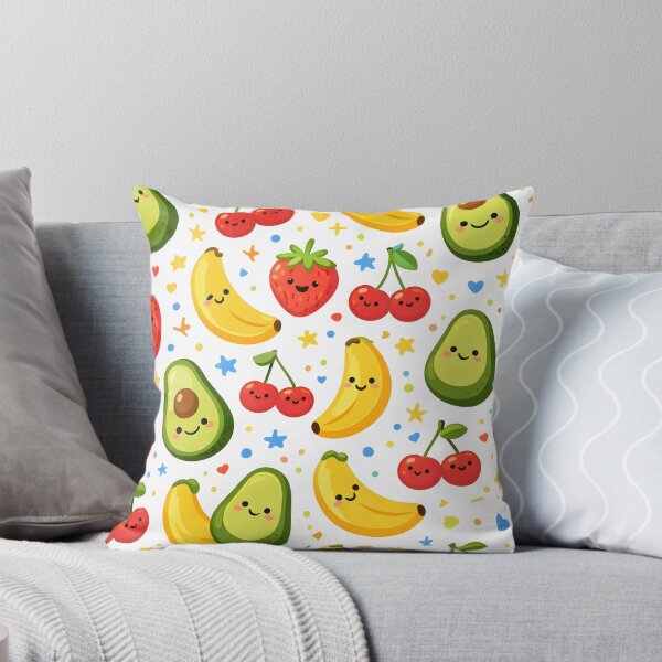 Item preview, Happy Fruit Parade Pattern – Cute Colorful Fruit Vector Art for Kids and Fun Gifts designed and sold by WAUZ.