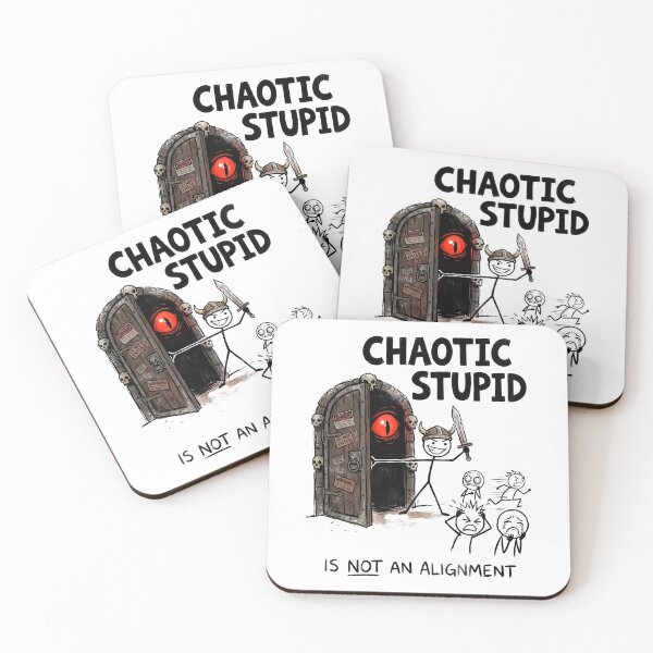 Item preview, Chaotic Stupid Is Not An Alignment Red Eye Graphic designed and sold by Fenay Designs.