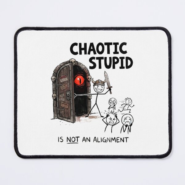 Item preview, Chaotic Stupid Is Not An Alignment Red Eye Graphic designed and sold by Fenay Designs.