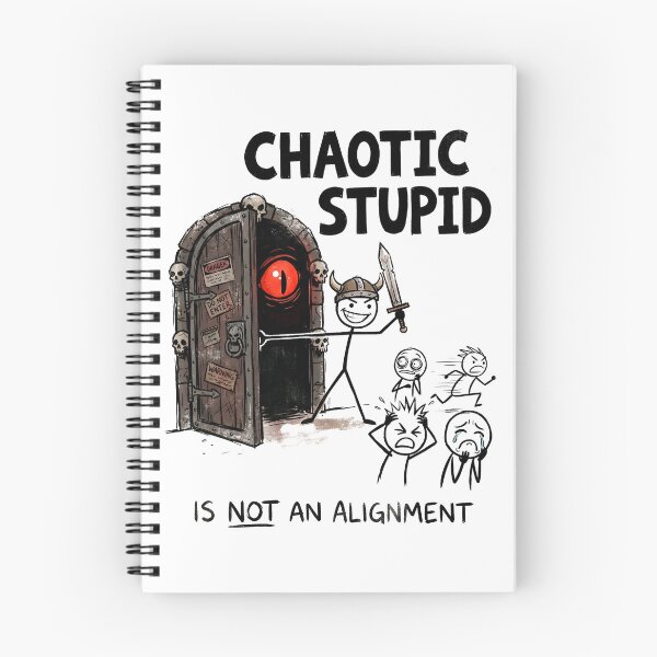 Item preview, Chaotic Stupid Is Not An Alignment Red Eye Graphic designed and sold by Fenay Designs.