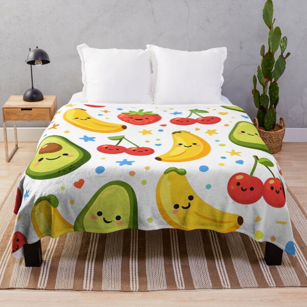 Item preview, Happy Fruit Parade Pattern – Cute Colorful Fruit Vector Art for Kids and Fun Gifts designed and sold by WAUZ.