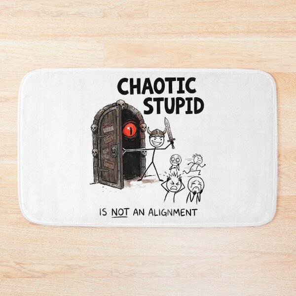 Item preview, Chaotic Stupid Is Not An Alignment Red Eye Graphic designed and sold by Fenay Designs.