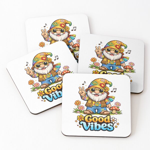 Item preview, Good Vibes Hippie Gnome – Peace Sign Happy Gnome Art designed and sold by Moriarty's Digital Visions.