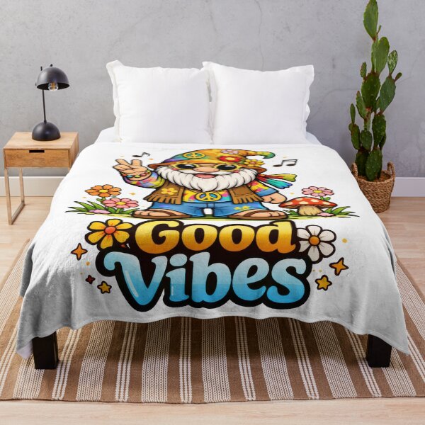 Item preview, Good Vibes Hippie Gnome – Peace Sign Happy Gnome Art designed and sold by Moriarty's Digital Visions.