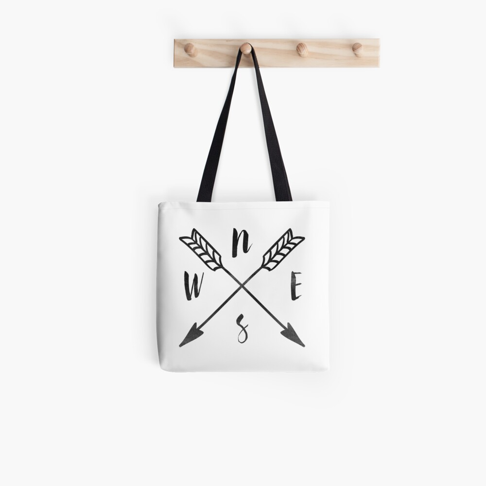 Kompass Print Norden Osten Suden Westen Stofftasche Von Sferyn Redbubble