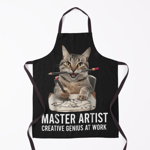 Item preview, Funny Cat Master Artist T-Shirt - Creative Genius At Work Graphic - Humorous Tabby Cat Drawing with Pencils - Cute Artist Kitten Gift for Painters and Cat Lovers designed and sold by ZyxDes.