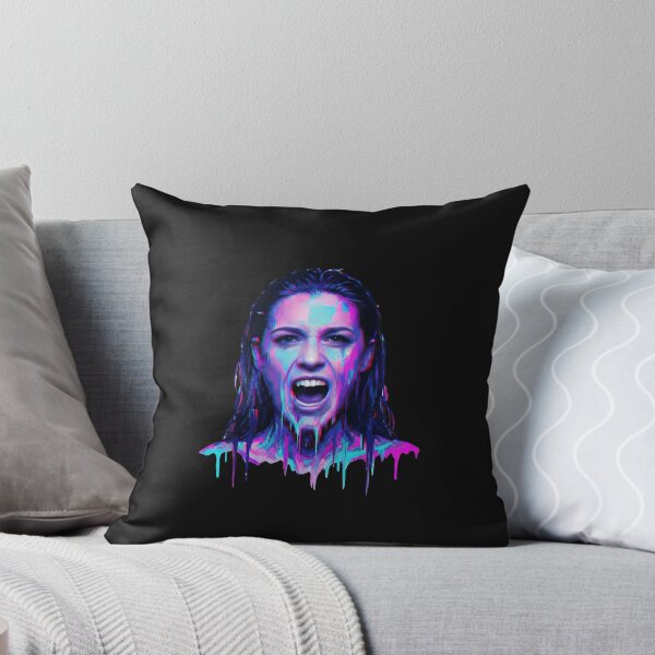 Item preview, Neon Glitch Scream Portrait Cyberpunk Meltdown designed and sold by MarCinu Art.