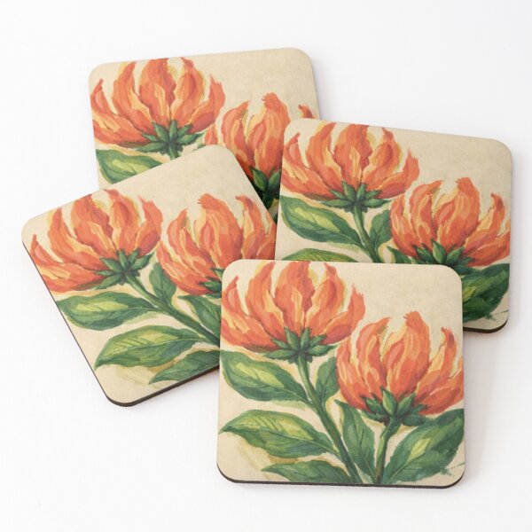 Item preview, Flame Lily Series No.3 Botanical Floral Cushion Cover designed and sold by Nikkiart24.redbubble.com.
