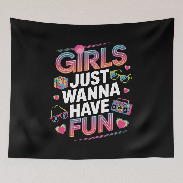 Item preview, Awesome 80's Girls Just Wanna Have Fun 1980s 7 designed and sold by angolinnArt.
