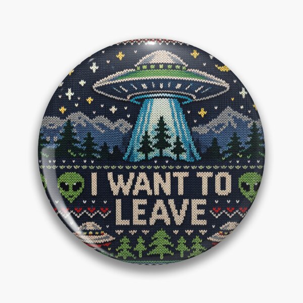 Artikelvorschau, UFO Strick-Design: I Want To Leave entworfen und verkauft von Mauswohn.