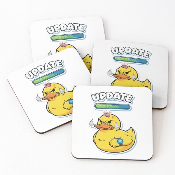 Item preview, Update Pending Duck iPhone Case – Funny Cartoon Tech Meme designed and sold by Imaginarium of Chaos falcon88 .