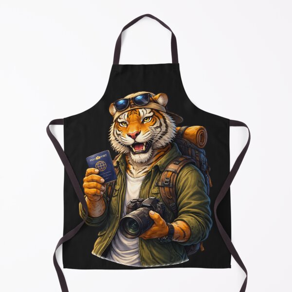 Item preview, Traveler Tiger with Backpack – Wanderlust Nomad Travel Lifestyle Animal Art designed and sold by ColorSplash123.