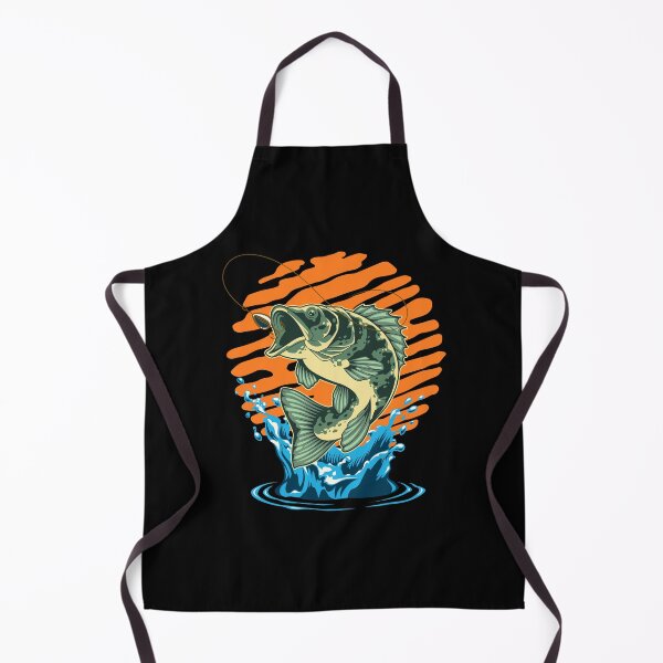 Item preview, Bass Fishing Retro Jumping Bass Splash designed and sold by ZuToMi.