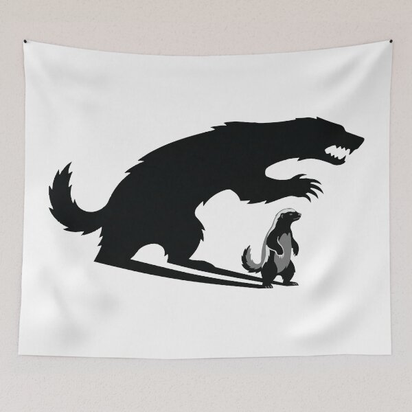 Item preview, Small But Savage Honey Badger Shadow Art designed and sold by Petzzz.