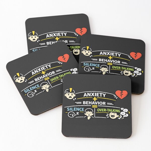 Item preview, ANXIETY+BEHAVIOR=SILENCE  OVER-TALKING  designed and sold by PERSPECTIVERED.