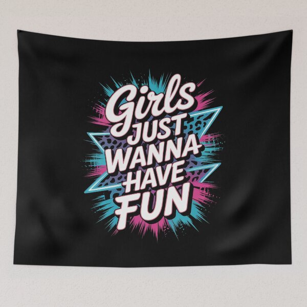 Item preview, Awesome 80's Girls Just Wanna Have Fun 1980s Birthday Girl designed and sold by angolinnArt.