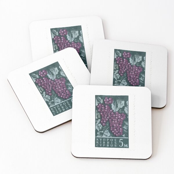 Item preview, Cyprus Purple Grapes Vintage Postage Stamp designed and sold by red-amber65.