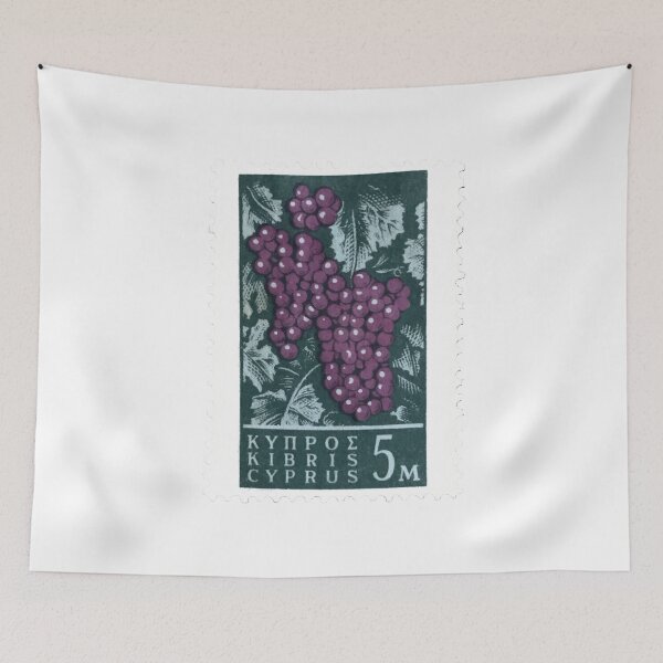 Item preview, Cyprus Purple Grapes Vintage Postage Stamp designed and sold by red-amber65.