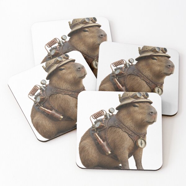 Item preview, Steampunk Explorer Capybara - Retro Victorian Adventure designed and sold by GildedMenagerie.