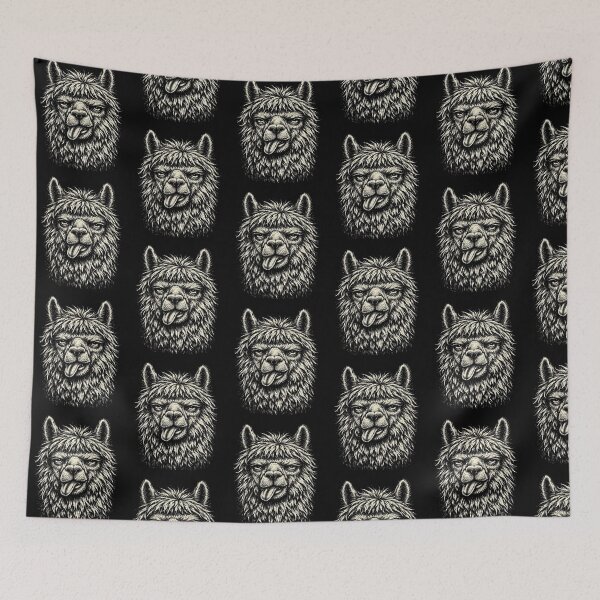 Item preview, Llama Sticking Tongue Out In Playful attitude Animal Meme designed and sold by erozzz.