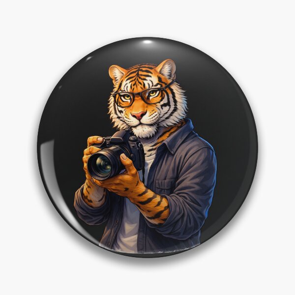 Item preview, Photographer Tiger with DSLR – Creative Camera Lifestyle Animal Art designed and sold by ColorSplash123.