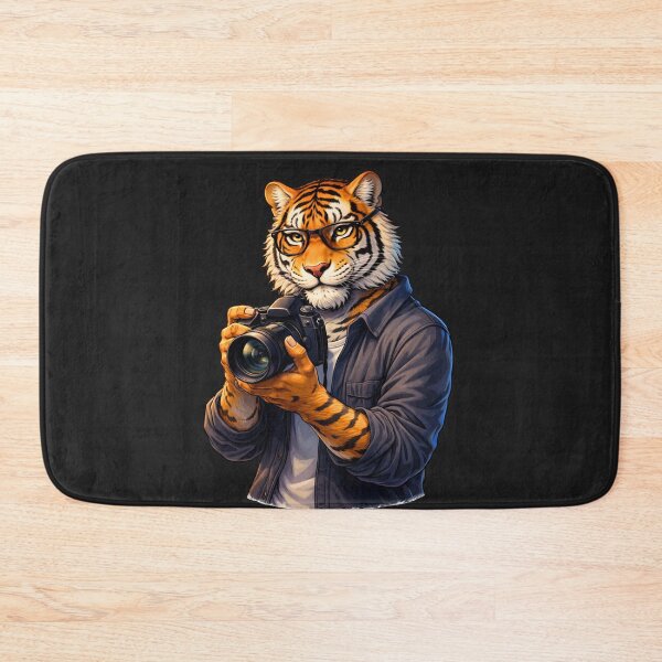 Item preview, Photographer Tiger with DSLR – Creative Camera Lifestyle Animal Art designed and sold by ColorSplash123.