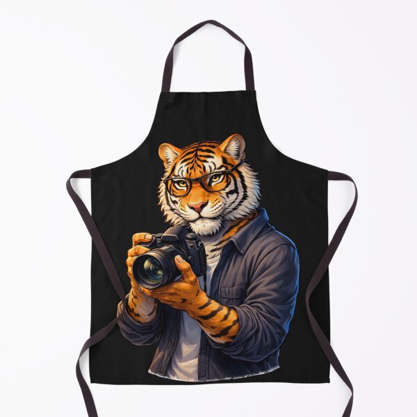 Artikelvorschau, Fotograf Tiger mit DSLR – Kreative Kamera-Lifestyle-Tierkunst entworfen und verkauft von ColorSplash123.