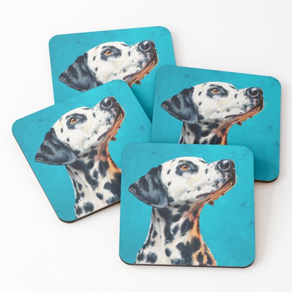 Item preview, Dalmatian Dog Portrait Illustration in Blue Tones designed and sold by LawleyKingdom.