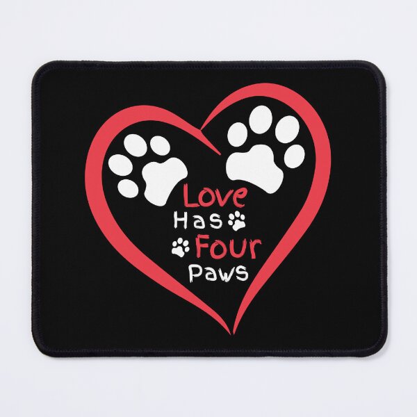 Item preview, Love Has Four Paws - Heart with Dog and Cat Paw Prints Pet Lovers designed and sold by NaturEdeN.