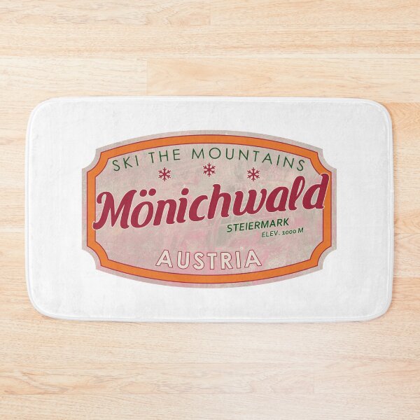 Item preview, Mönichwald, Austria, Steiermark, Ski, textured skiing badge designed and sold by Wanderful-roads.