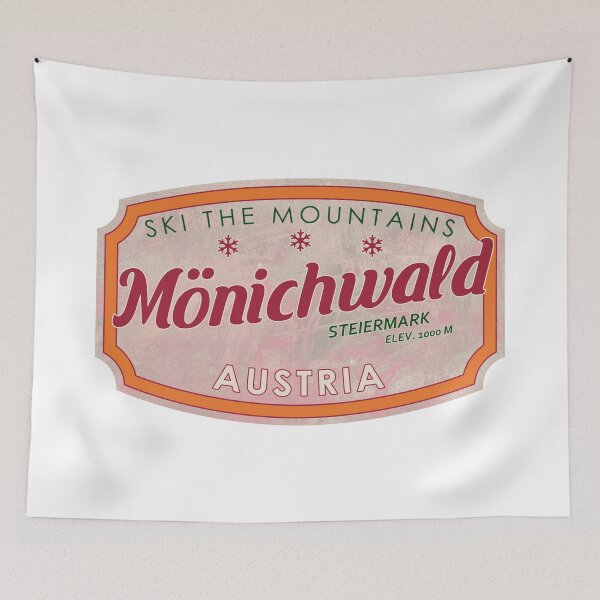 Item preview, Mönichwald, Austria, Steiermark, Ski, textured skiing badge designed and sold by Wanderful-roads.