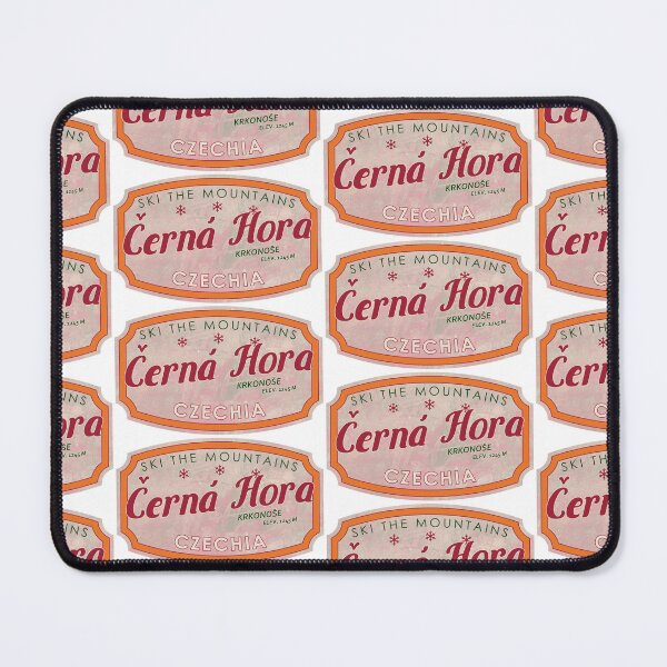 Item preview, Černá Hora, Czechia, Krkonoše, Ski, textured skiing badge designed and sold by Wanderful-roads.