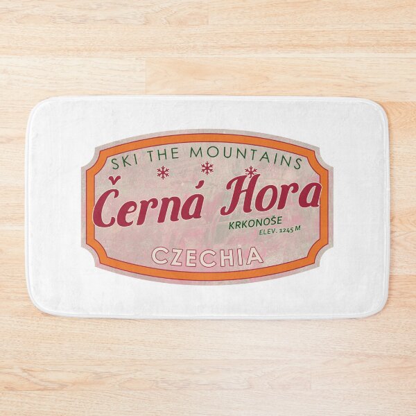 Item preview, Černá Hora, Czechia, Krkonoše, Ski, textured skiing badge designed and sold by Wanderful-roads.