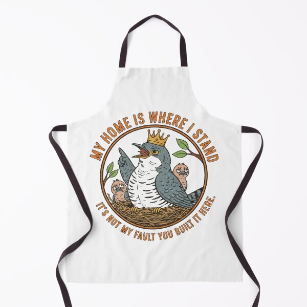 Item preview, Funny Cuckoo Bird Satire – My Home Is Where I Stand Retro 90s Vintage Art designed and sold by FakeJoo.