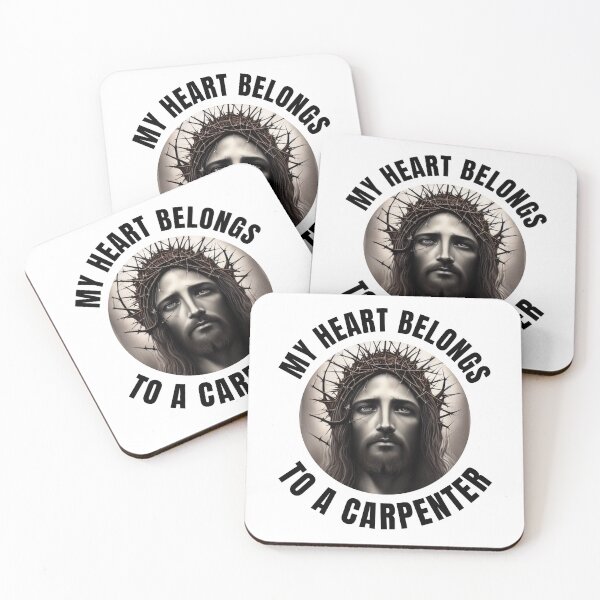 Item preview, Heart Belongs To A Carpenter Jesus Love Christian Faith Church Cross Resurrection  designed and sold by DogLover332.