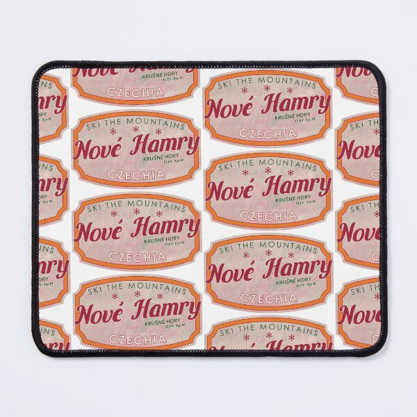 Item preview, Nové Hamry, Czechia, Krušné hory, Ski, textured skiing badge designed and sold by Wanderful-roads.