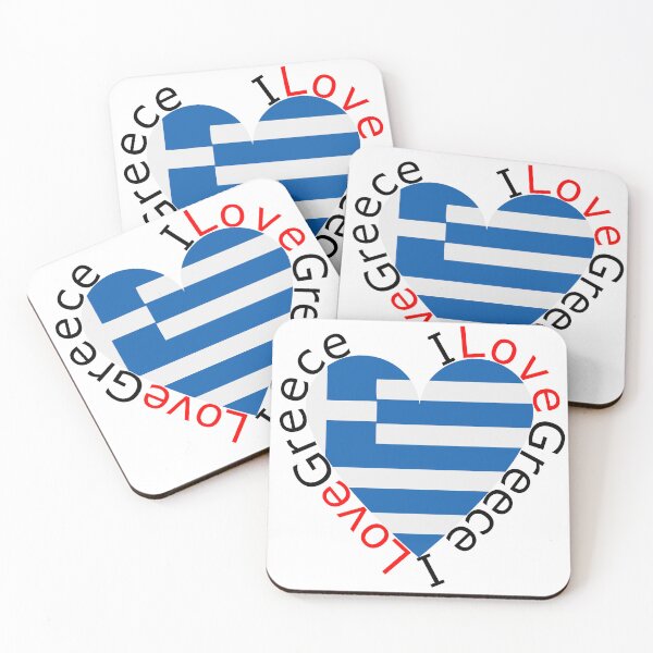 Item preview, I Love Greece  Heart designed and sold by TheIconSmith.