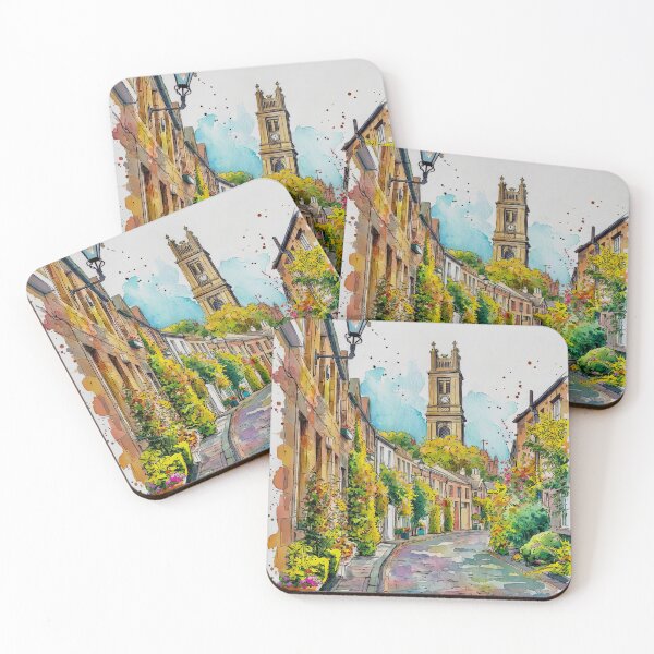Item preview, Circus Lane, Edinburgh Watercolour Painting designed and sold by davidelder.
