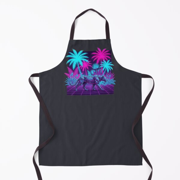 Item preview, Neon Cyborg Panther Synthwave 80s Retro Aesthetics designed and sold by MarCinu Art.