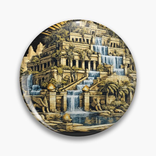 Item preview, Hanging Gardens of Babylon – Ancient Wonder Illustration Sticker designed and sold by DrizzyV.
