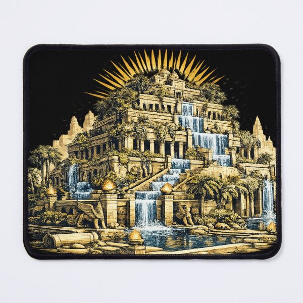 Item preview, Hanging Gardens of Babylon – Ancient Wonder Illustration Sticker designed and sold by DrizzyV.
